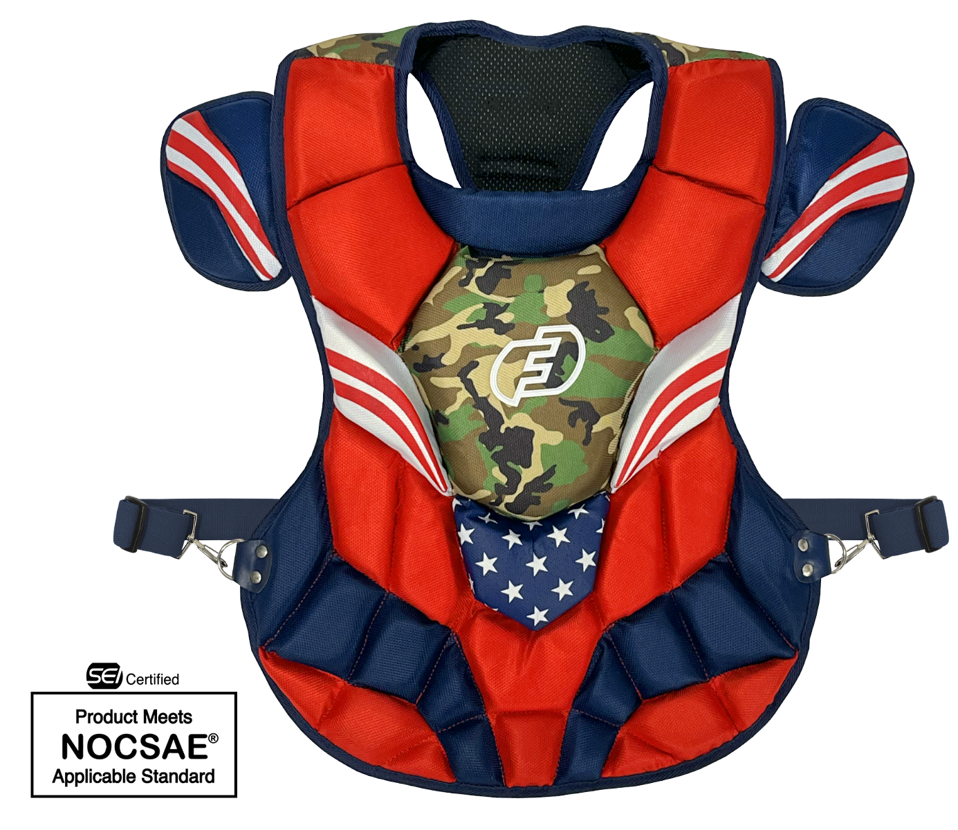 Stars & Stripes Chest Protector with DuPont™ Kevlar®| Adult (ages 16+) | SEI Certified to Meet NOCSAE Standard
