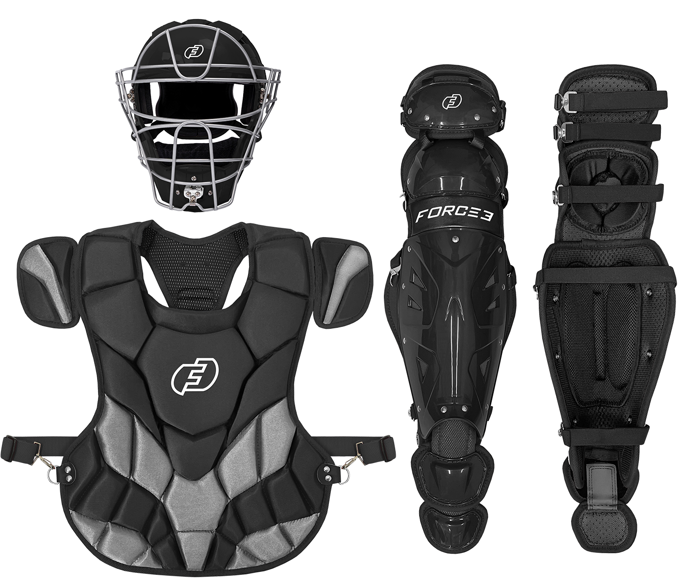 FORCE3 Defender Helmet Catcher's Set | Intermediate (ages 12-16) | Meets NOCSAE
