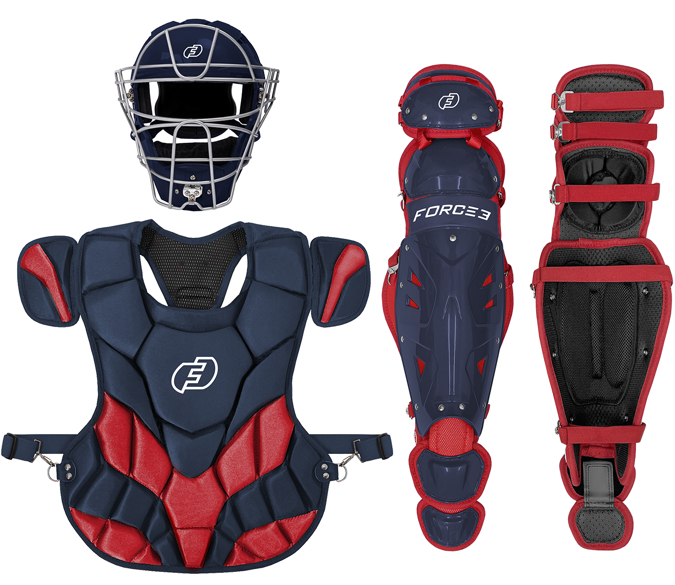 FORCE3 Defender Helmet Catcher's Set | Adult (ages 16+) | Meets NOCSAE