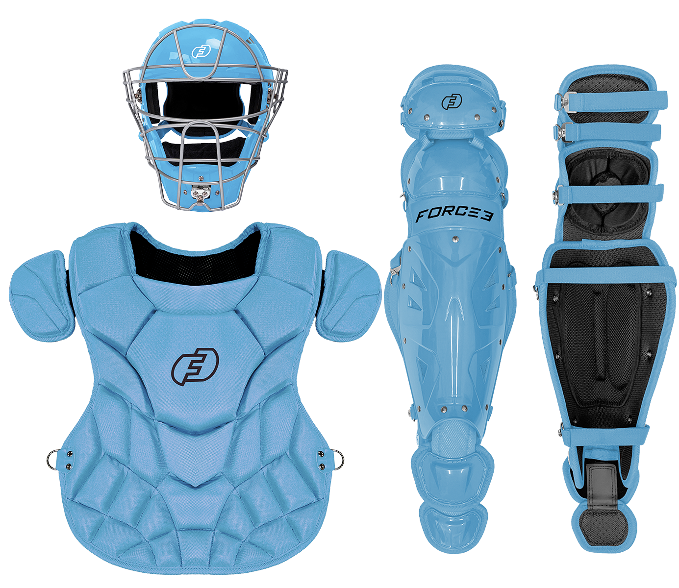 FORCE3 Defender Helmet Catcher's Set | Intermediate (ages 12-16) | Meets NOCSAE
