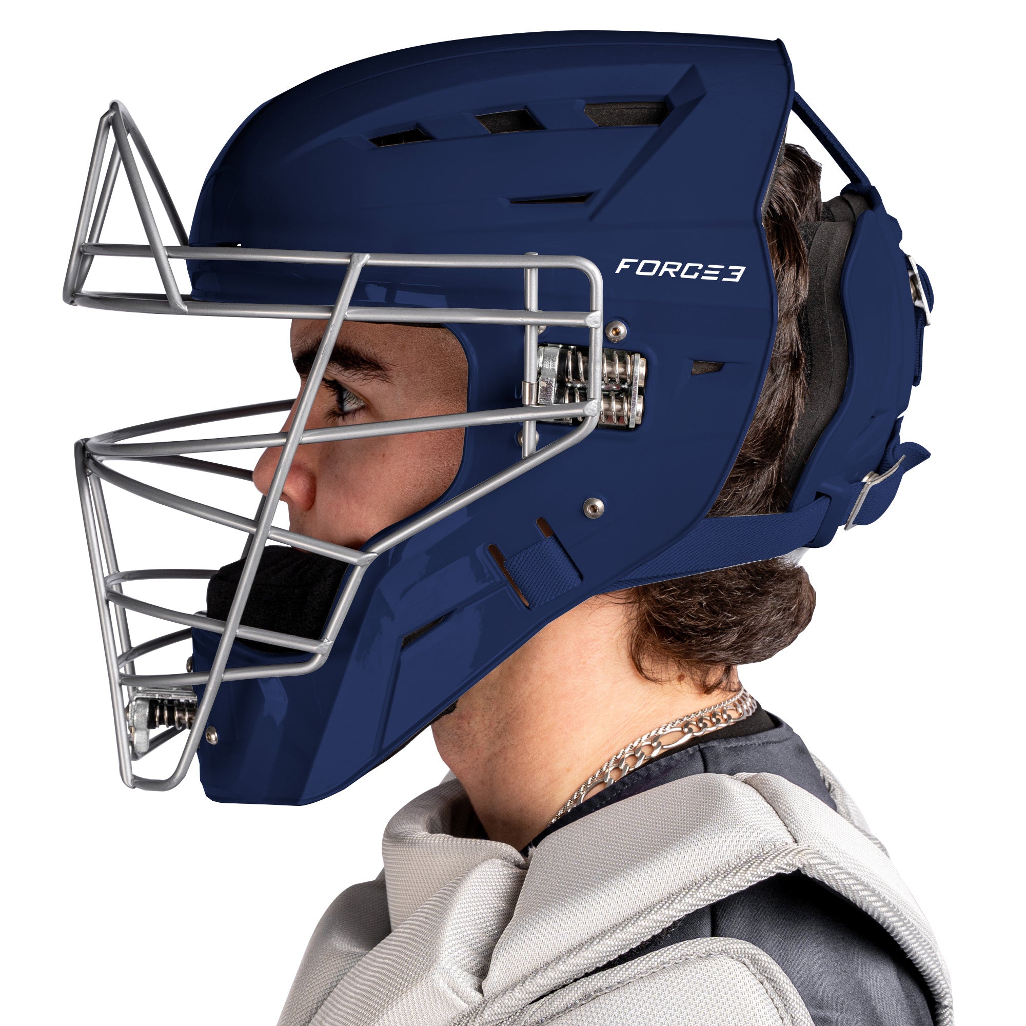 FORCE3 Defender Catcher's Helmet | Meets NOCSAE