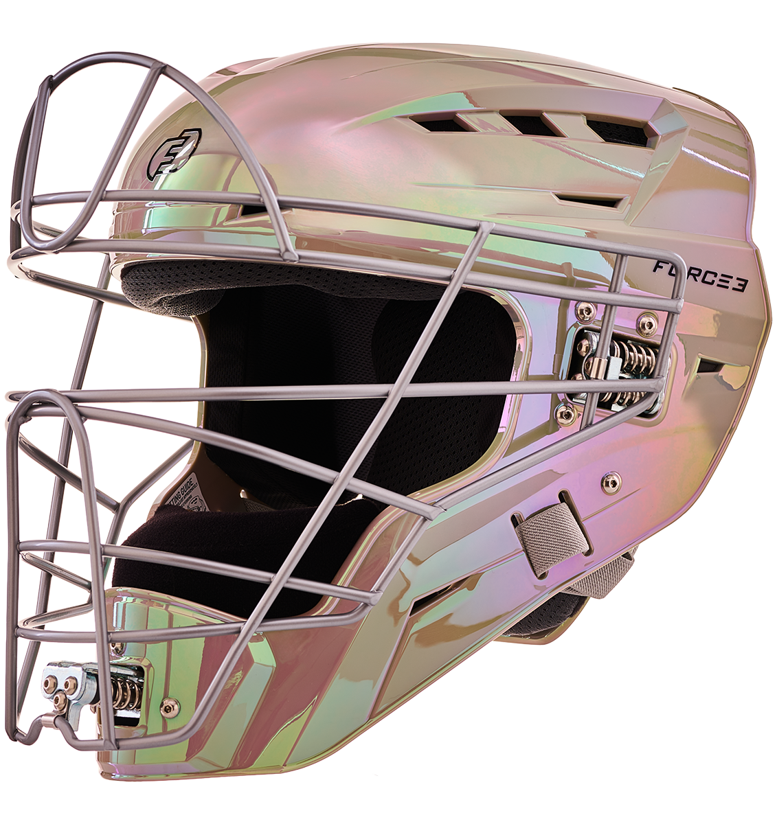 FORCE3 XS3® PRO Limited Edition Chrome Catchers Helmet | Meets NOCSAE