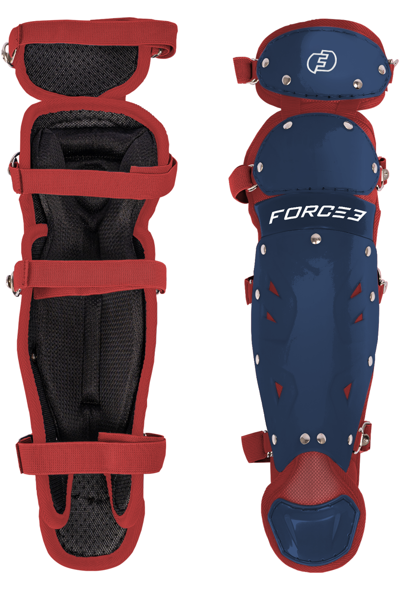 FORCE3 Defender Catcher Leg Guards - 12.5" Junior Ages 6-9