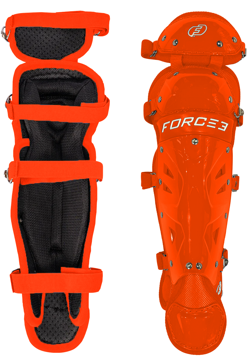 FORCE3 Defender Catcher Leg Guards - 12.5" Junior Ages 6-9