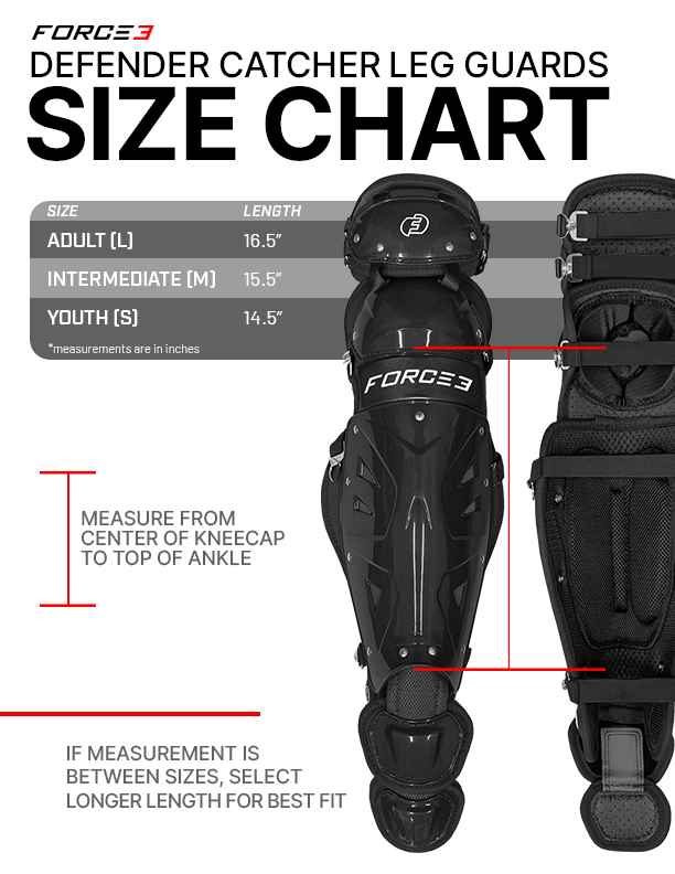 FORCE3 Defender Catcher Leg Guards