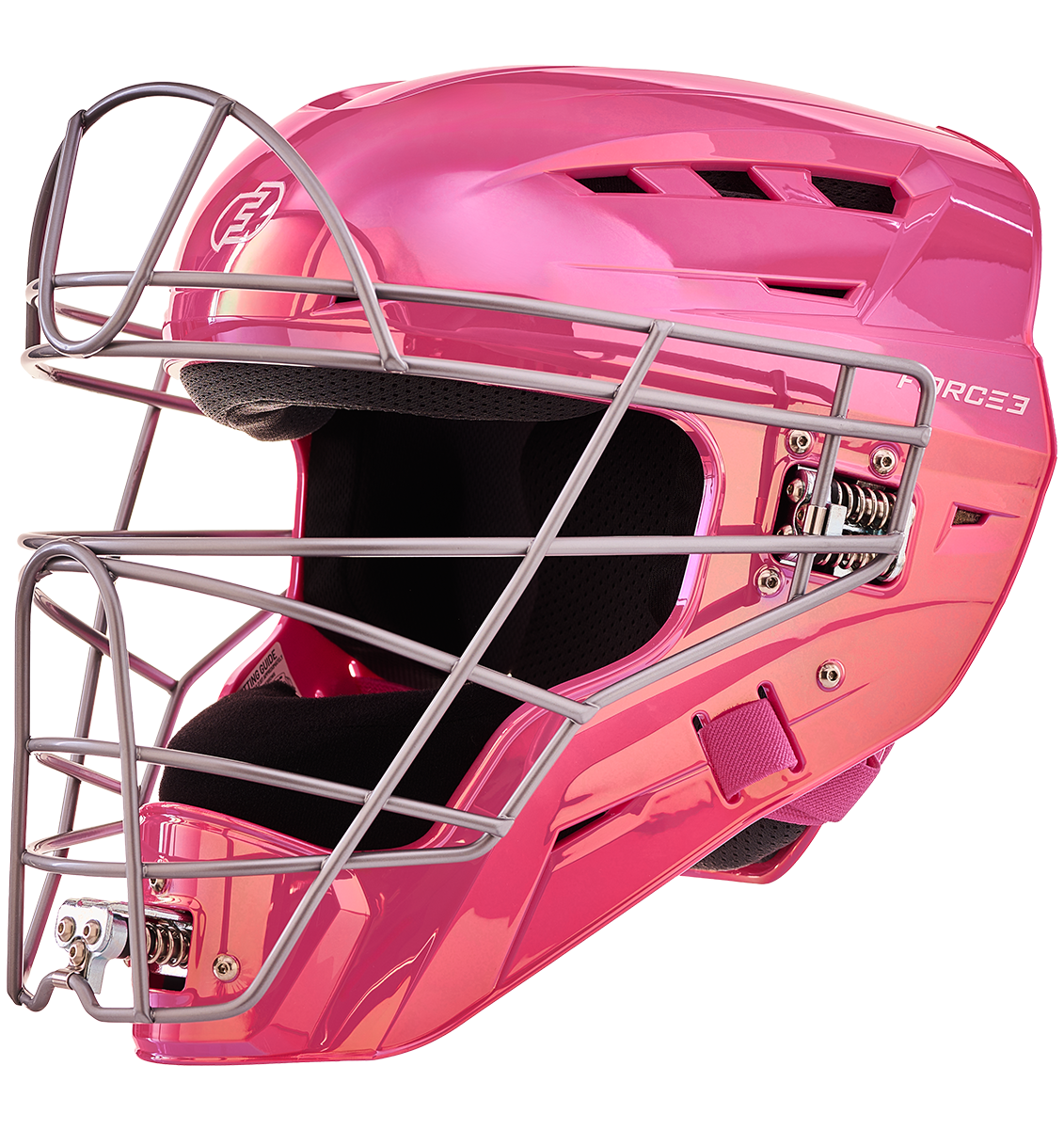 FORCE3 XS3® PRO Limited Edition Chrome Catchers Helmet | Meets NOCSAE