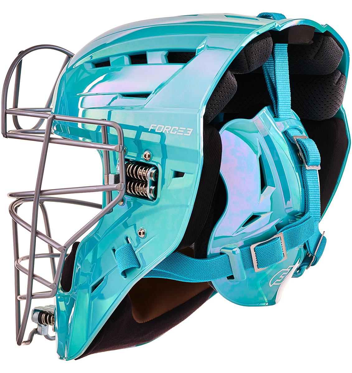 FORCE3 XS3® PRO Limited Edition Chrome Catchers Helmet | Meets NOCSAE