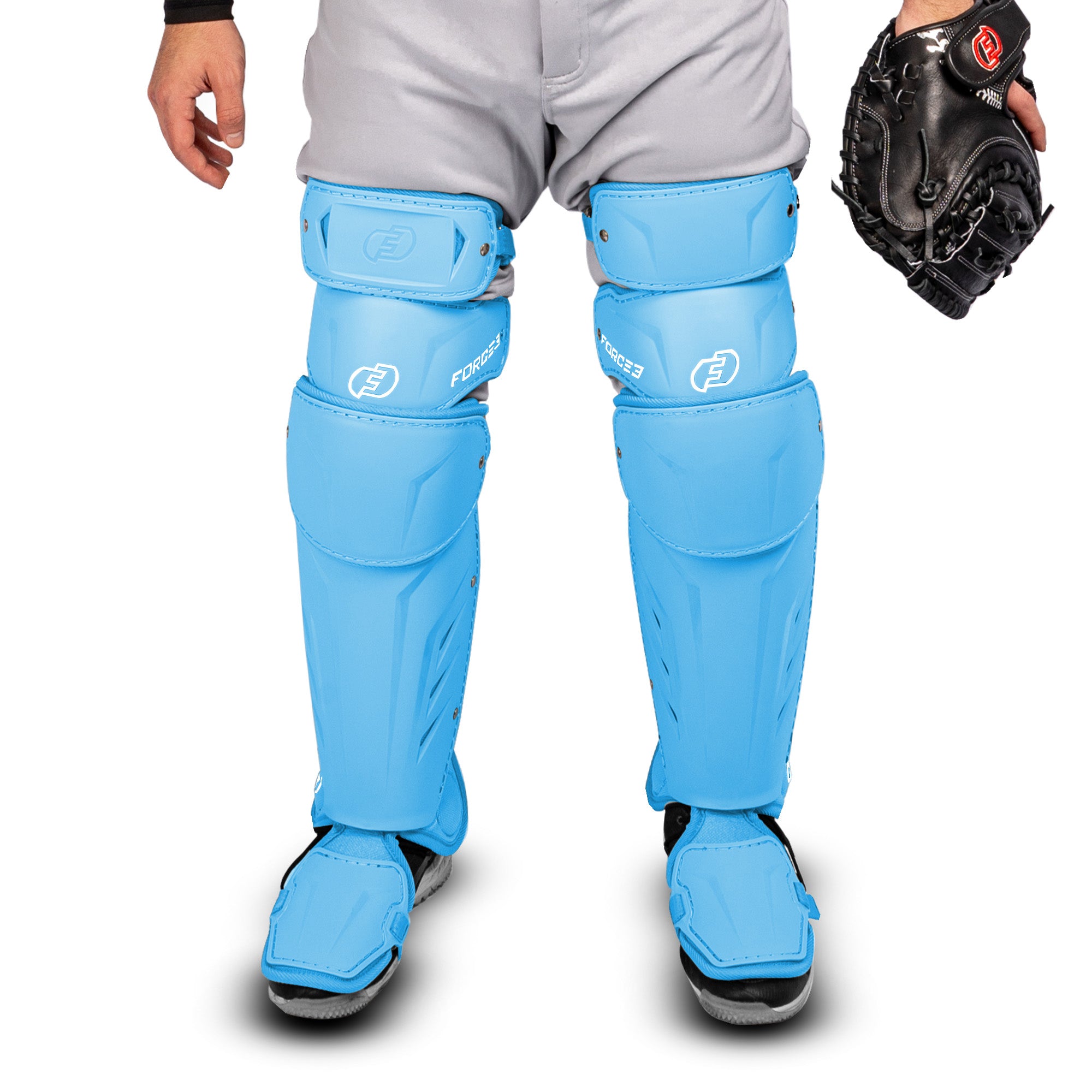 FORCE3 XS3® ELITE Leg Guards | Specifically Designed for use with the PitchCom® System - Adult
