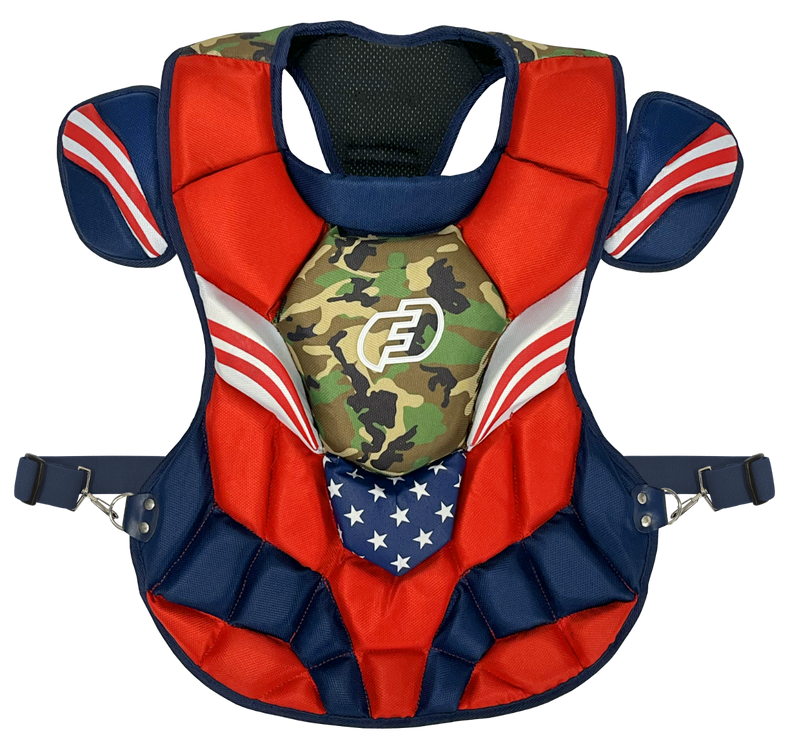 Stars & Stripes Chest Protector with DuPont™ Kevlar®| Adult (ages 16+) | SEI Certified to Meet NOCSAE Standard