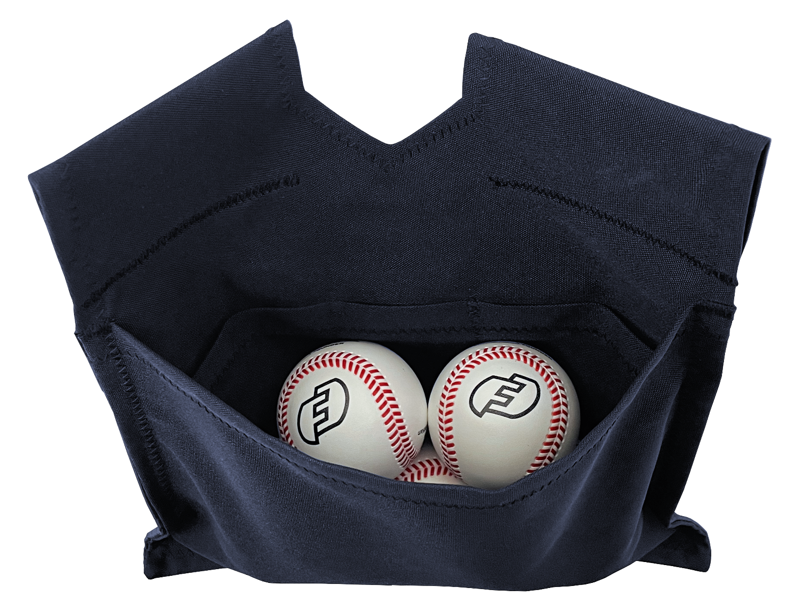 FORCE3 Dry-Lo Umpire Ball Bag with Inside Pockets - Black