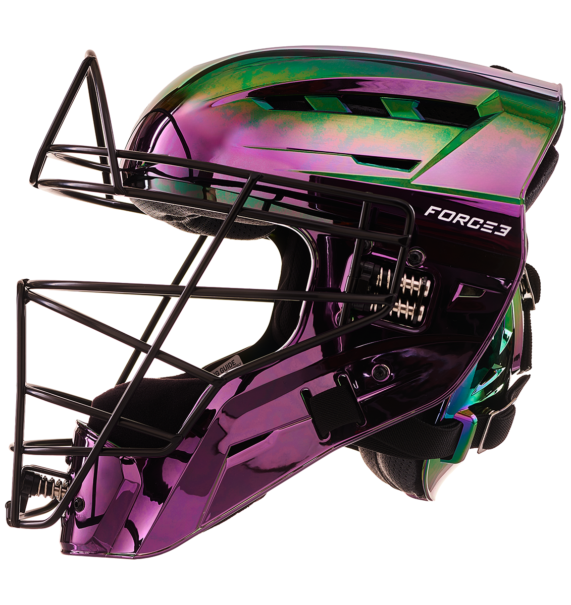 FORCE3 XS3® PRO Limited Edition Chrome Catchers Helmet | Meets NOCSAE