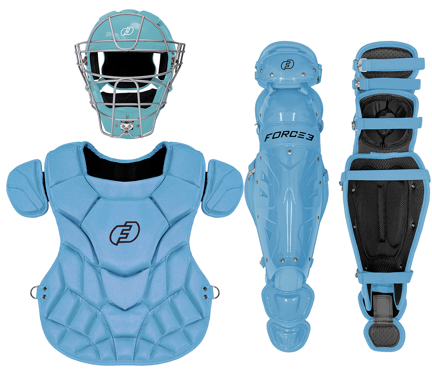 FORCE3 Defender Helmet Catcher's Set | Intermediate (ages 12-16) | Meets NOCSAE