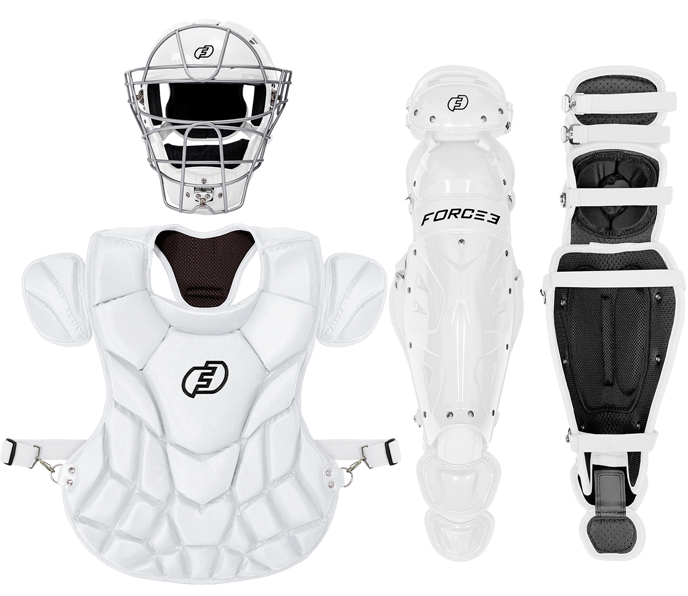 FORCE3 Defender Helmet Catcher's Set | Intermediate (ages 12-16) | Meets NOCSAE