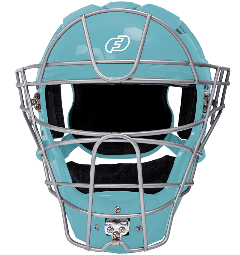 FORCE3 Defender Catcher's Helmet Sky Blue | Meets NOCSAE