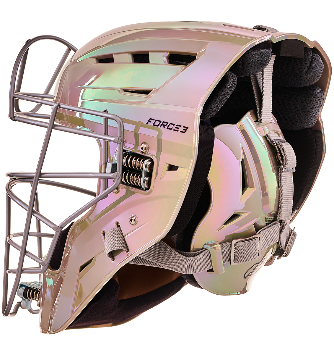 FORCE3 XS3® PRO Limited Edition Chrome Catchers Helmet | Meets NOCSAE