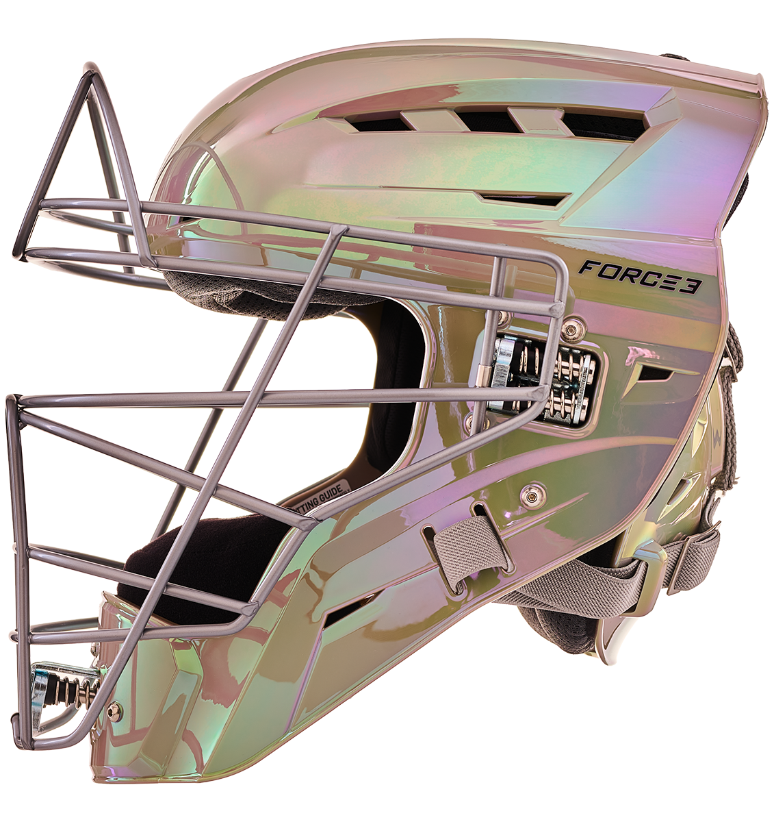 FORCE3 XS3® PRO Limited Edition Chrome Catchers Helmet | Meets NOCSAE