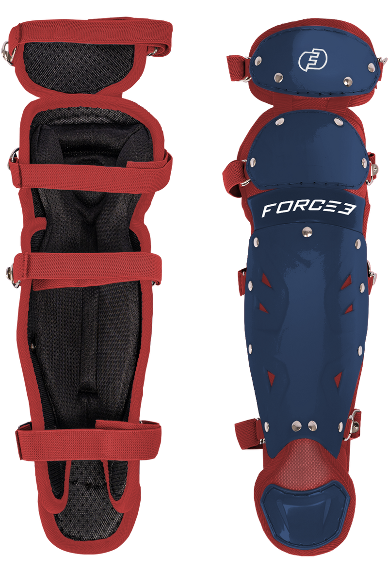 FORCE3 Defender Catcher Leg Guards -  12.5" Junior Ages 6-9