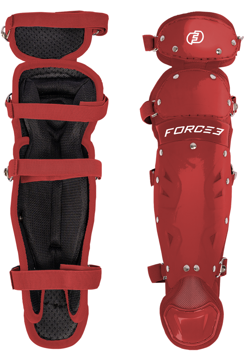 FORCE3 Defender Catcher Leg Guards -  12.5" Junior Ages 6-9