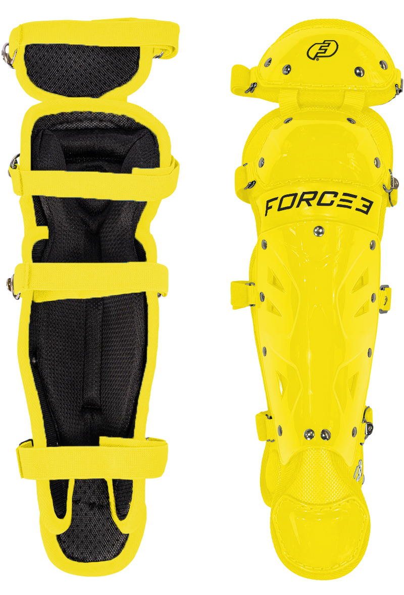 FORCE3 Defender Catcher Leg Guards -  12.5" Junior Ages 6-9