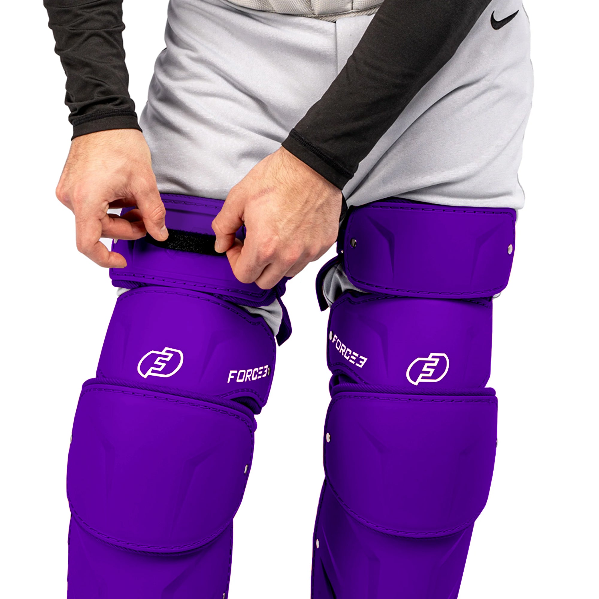 FORCE3 XS3® ELITE Leg Guards | Specifically Designed for use with the PitchCom® System - Adult