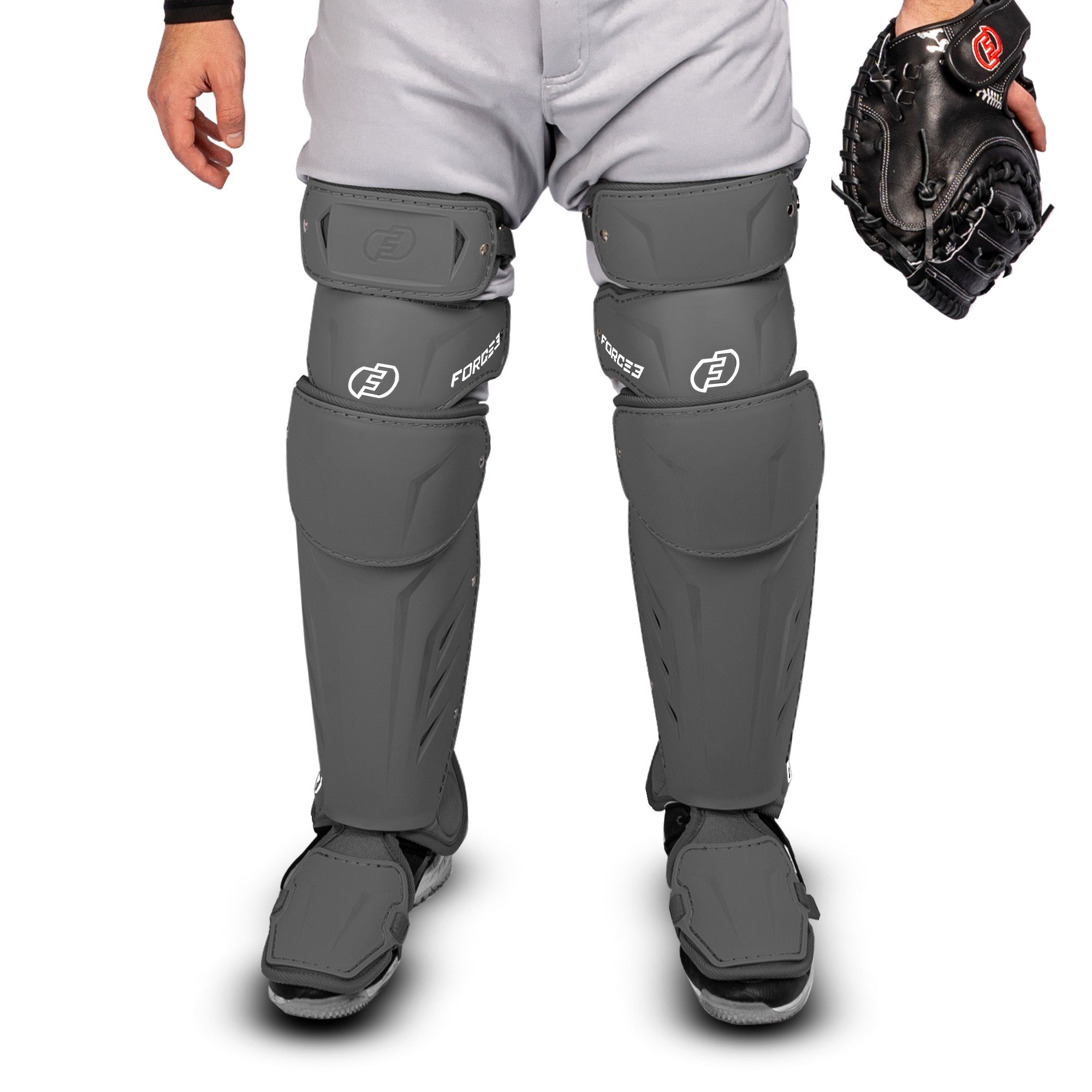 FORCE3 XS3® ELITE Leg Guards | Specifically Designed for use with the PitchCom® System - Adult