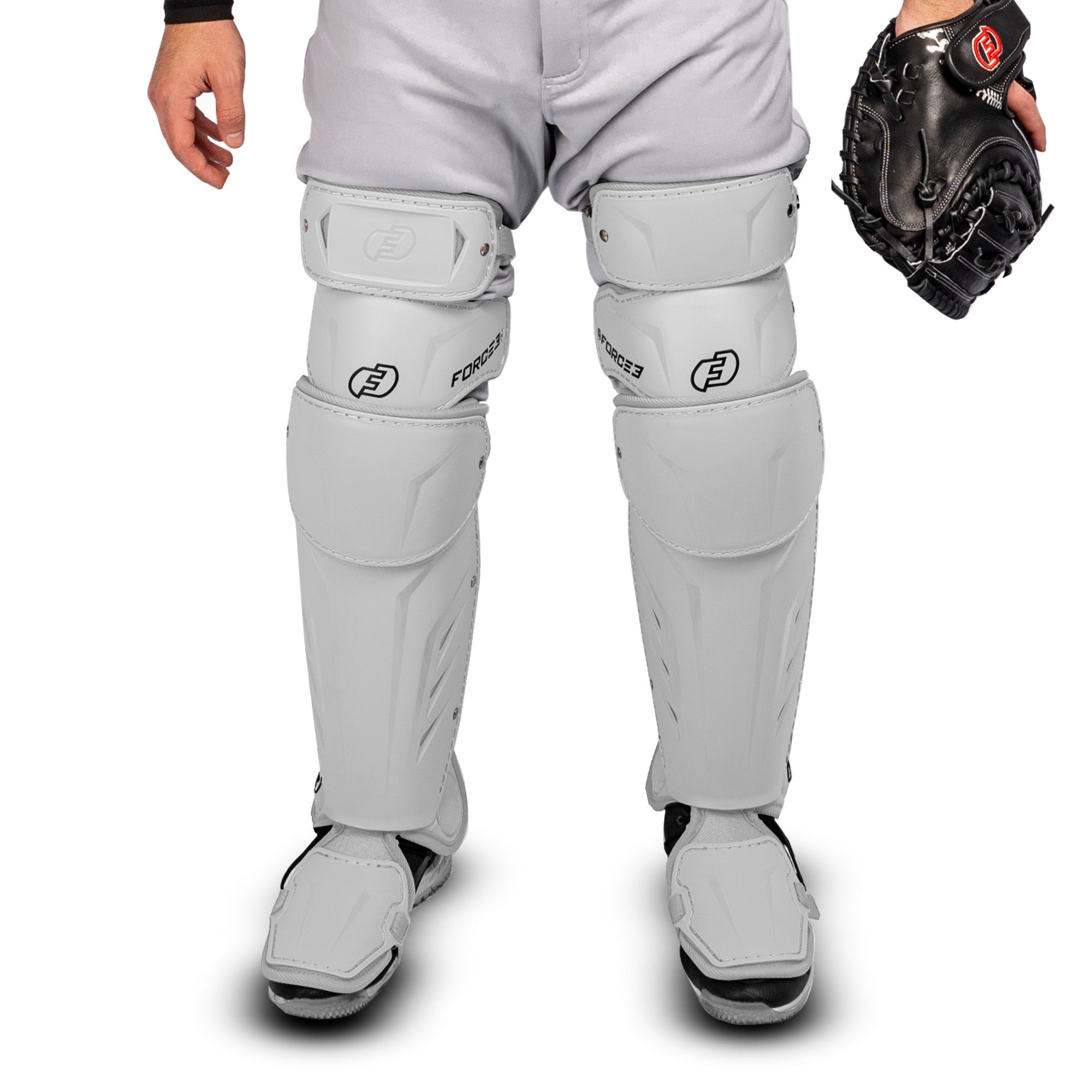 FORCE3 XS3® ELITE Leg Guards | Specifically Designed for use with the PitchCom® System - Adult