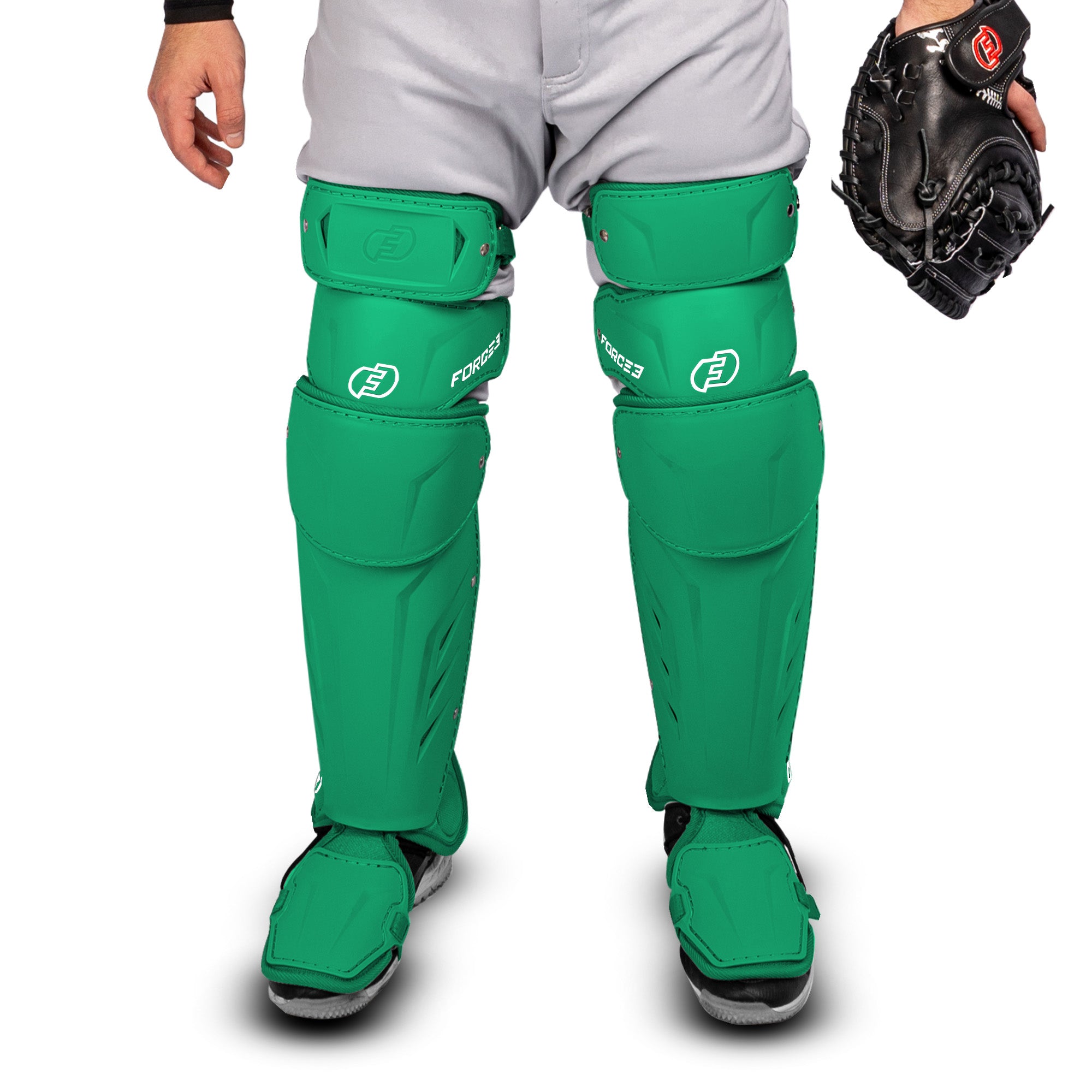 FORCE3 XS3® ELITE Leg Guards | Specifically Designed for use with the PitchCom® System - Adult