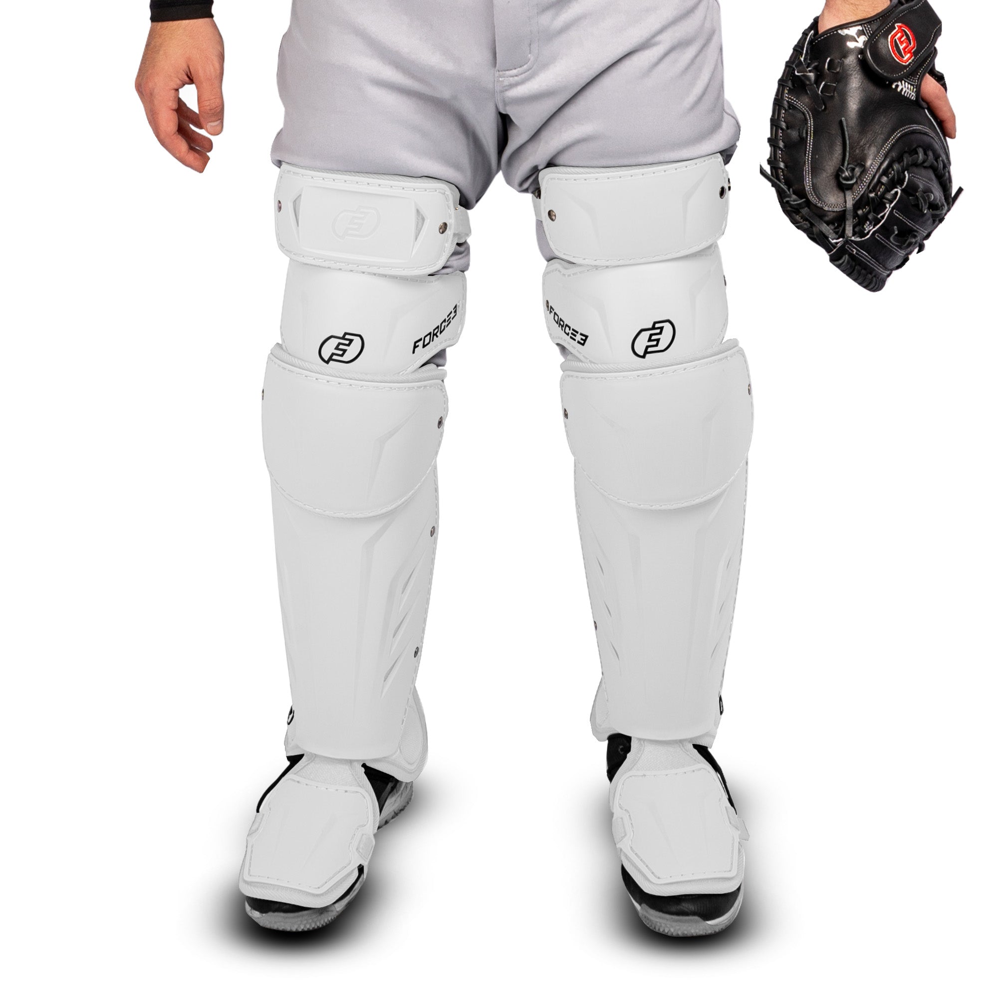 FORCE3 XS3® ELITE Leg Guards | Specifically Designed for use with the PitchCom® System - Adult