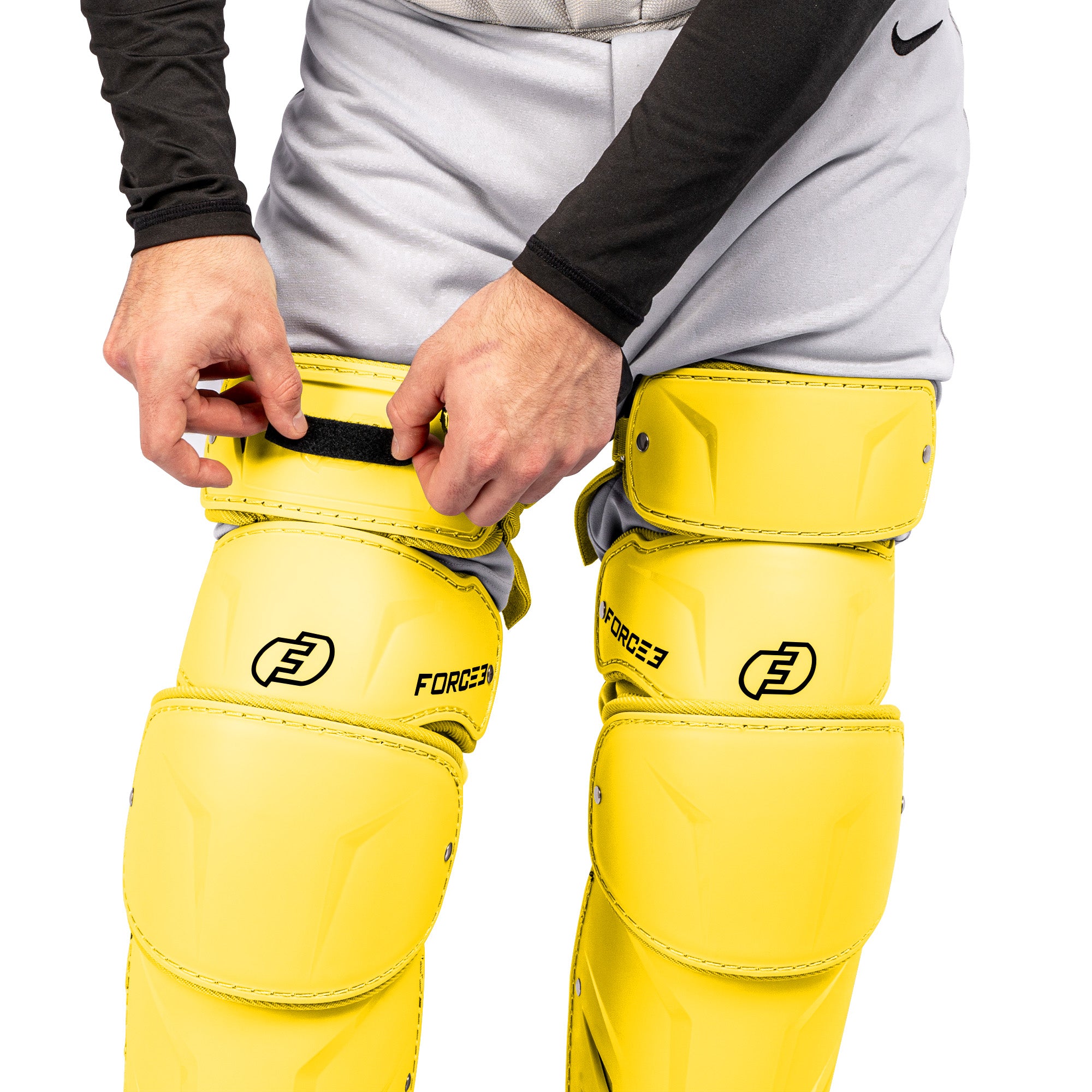 FORCE3 XS3® ELITE Leg Guards | Specifically Designed for use with the PitchCom® System - Adult