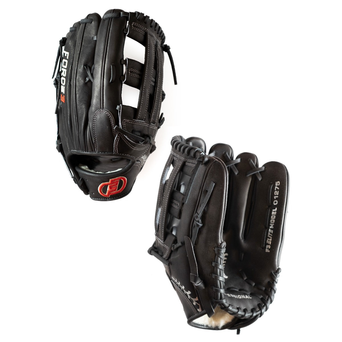 FORCE3 ELITE Series Outfielder's Glove - Black