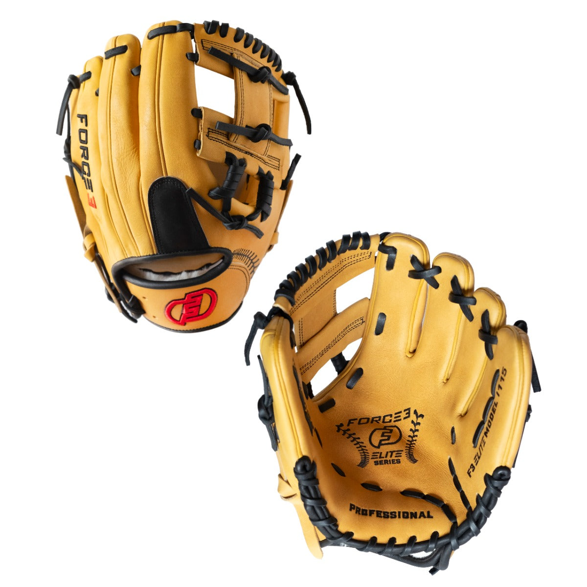 FORCE3 ELITE Series Infielder's Glove - Tan