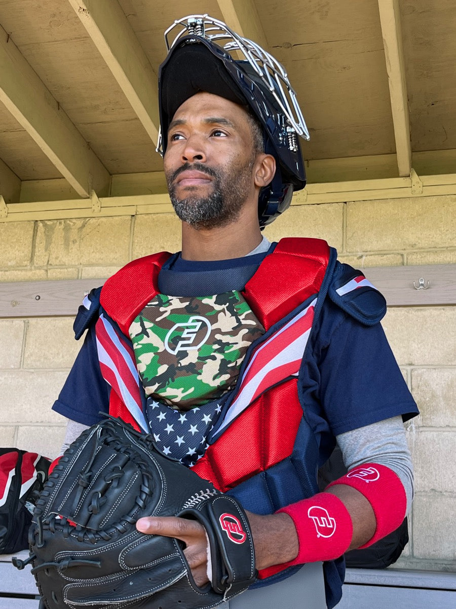 Stars & Stripes Chest Protector with DuPont™ Kevlar®| Adult (ages 16+) | SEI Certified to Meet NOCSAE Standard